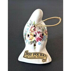 Vintage Pot Pourri Pomander By Lownds Pateman Porcelain Bird Floral Made In UK